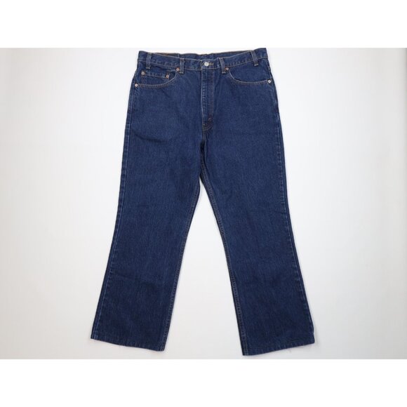 Vintage 90s Levis 517 Mens 38x29 Faded Western Bootcut Flared Denim Jeans USA - Picture 1 of 14